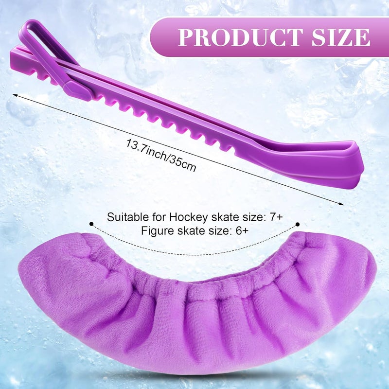 Sumind Hockey Skate Guards Ice Skate Blade Covers Soakers Blade Protector Ice Skating Accessories for Women Figure Skating - Image 2